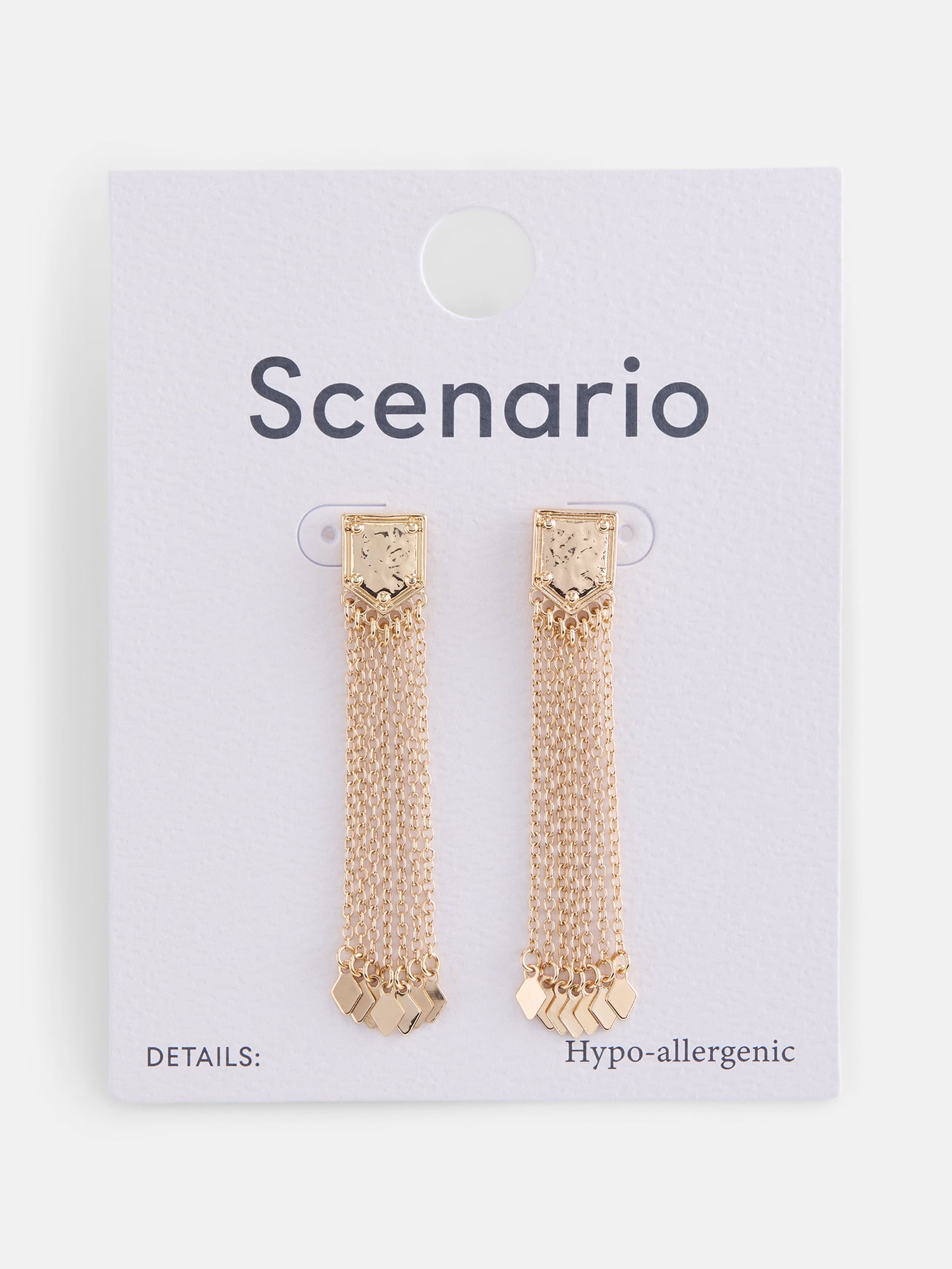 Scenario Women's Gold Tone Tassel Earrings
