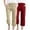 Wine, variant on JIUKE 2PC Capri Pants for Women Casual Loose Comfy Cotton Linen Pants Lightweight Cropped Lounge Trousers with Pockets