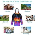thumbnail image 6 of Ben Azelart Stay Wild Hoodies Pullover For Boys Girls 3d Printed Hooded Sweatshirt Long Sleeves Large, 6 of 7