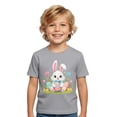 thumbnail image 1 of PMVFHDE T-Shirts Graphiques de Pâques pour Garçons Doux Décontractés à Manches Courtes Hauts Colorés pour Enfants Gris, 3-4 Ans, 1 of 4