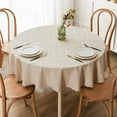 thumbnail image 2 of Nappe Ronde Imperméable Robuste pour Cuisine et Salle à Manger, Nappe Essuyable, 2 of 5