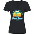 thumbnail image 3 of Inktastic Summer Enjoy the Sunshine Destin Beach Florida in Blue Women's V-Neck T-Shirt, 3 of 5