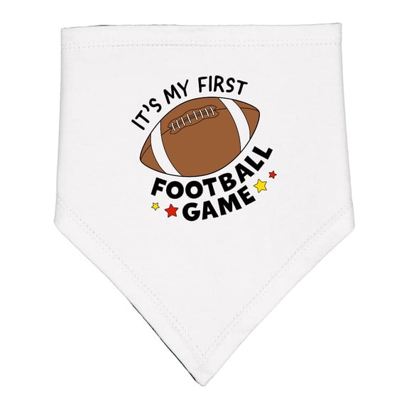 Inktastic It's My First Football Game Baby Bandana Bib
