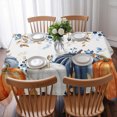 thumbnail image 3 of Thanksgiving Fall Table Cloth Waterproof Tablecloths, Blue White Orange Pumpkin Leaves Tablecloth Dining Table Cover for Kitchen Party Tabletop Outdoor, Rectangle Tablecloth 52x70 Inch, 3 of 9