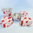 thumbnail image 4 of SeekLGT Heart Shaped Cake Pans 10 pack 3.4oz Mini Aluminum Foil Cake Containers Red Disposable Baking Pans for Valentine Wedding Desserts, 4 of 9