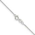 thumbnail image 3 of Diamond2Deal 10k White Gold .5mm Box Chain Necklace for Women 18", 3 of 5