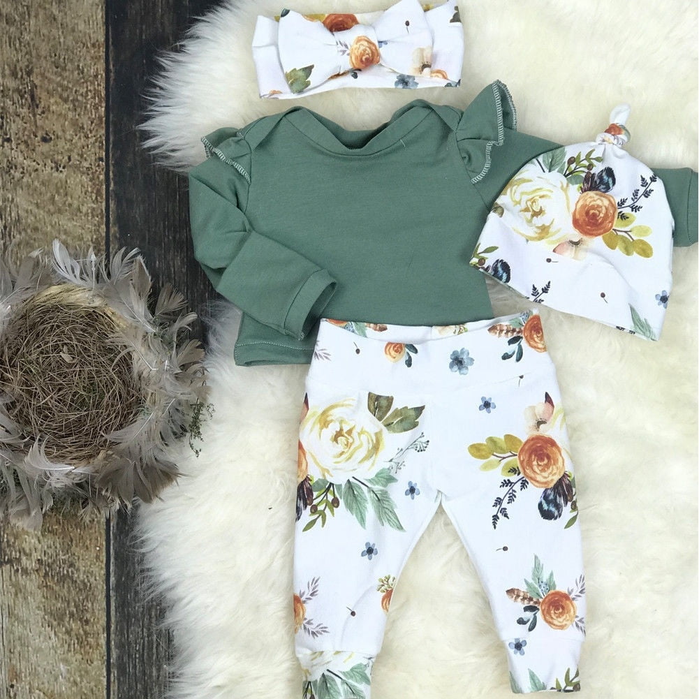 floral baby leggings