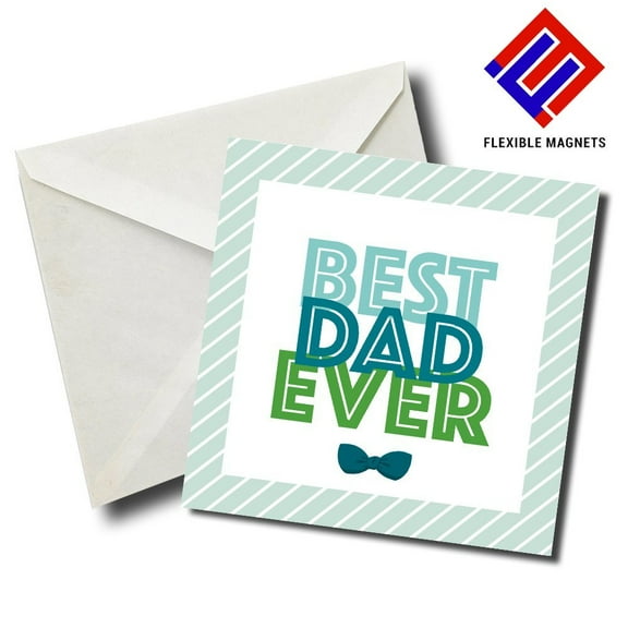 Best Dad Ever 01 Stylish Magnet for refrigerator. Great Gift! By Flexible Magnets.