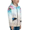 thumbnail image 5 of Kdxio Butterfly In Blossoms Zen Pattern Kids Boys Girls Zip Up Hoodie 3D Printed Hooded Sweatshirt Hoody Coat with Pocket 7-12 Y-Medium, 5 of 6