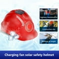 thumbnail image 5 of Mens Construction Hard Hat with Solar Fan and Light, Waterproof Working Helmet for Construction and Home Improvement, USB Output, 5 of 6