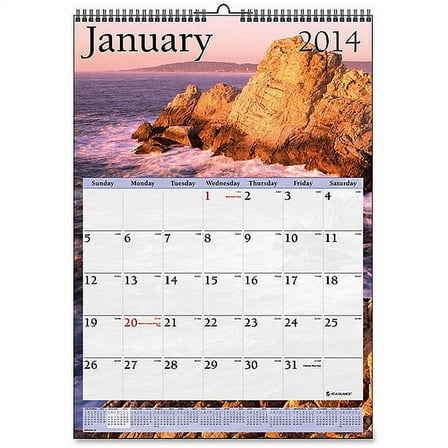 Visual Organizer Scenic Monthly Wall Calendar