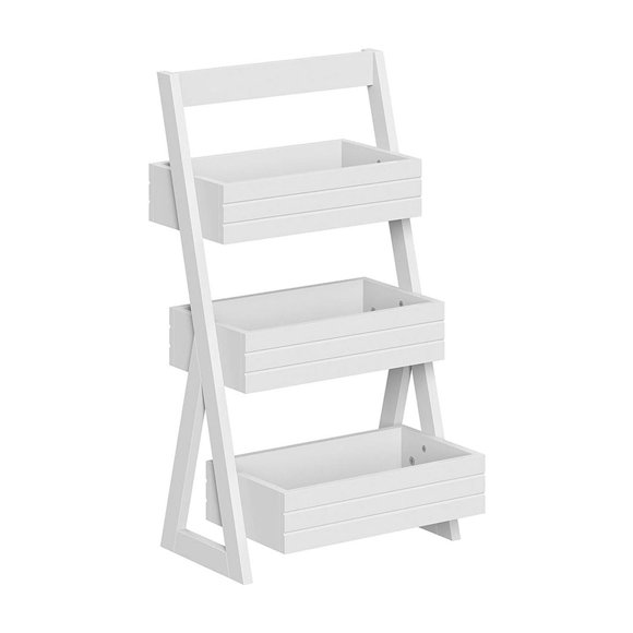 Chariot de stockage à 3 étagères - Blanc