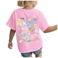 thumbnail image 3 of Gubotare Girls Summer Tops Kids' Short Sleeve T Shirt Youth Soft Tee Crewneck T Shirts for Girls (Pink,Size 13-14 Years), 3 of 6