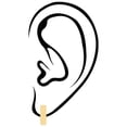 thumbnail image 2 of American Steel Stainless Steel Huggie Hoop Gold IP-Plated Round Earrings, 2 of 4