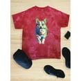 thumbnail image 3 of Colorful Welsh Corgi Sprinting Tie Dye Crystal Men -Image by Shutterstock, Male x-Large, 3 of 4