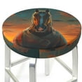 thumbnail image 3 of Gukieu Sunset Prairie Meditating Horse Print Round Chair Cover, Dust-proof and Non-slip Bar Chair Protective Cover, Suitable for Bars, Restaurants, Offices-12 inch, 3 of 7