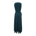 thumbnail image 7 of DHFJKG Summer Maxi Dresses Women Wedding Guest Dress Casual Sleeveless High Waist Solid Color V Neck Evening Gown Stylish Dresses, 7 of 7
