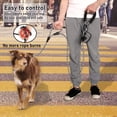 thumbnail image 3 of GHSDFBB Plutus Pet Rope Dog Leash 6ft Long, Heavy Duty,Reflective Double Handle Leash for Safety Training, for Medium Large Dogs, Dual Handle Leads(Gray), 3 of 6