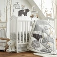 thumbnail image 2 of Levtex Baby - Bailey Crib Fitted Sheet Set Of 2- Fits Standard Crib and Toddler Mattress - Tossed Fox, Bear And Deer - Charcoal, Taupe, White - Nursery Accessories - 100% Cotton, 2 of 5