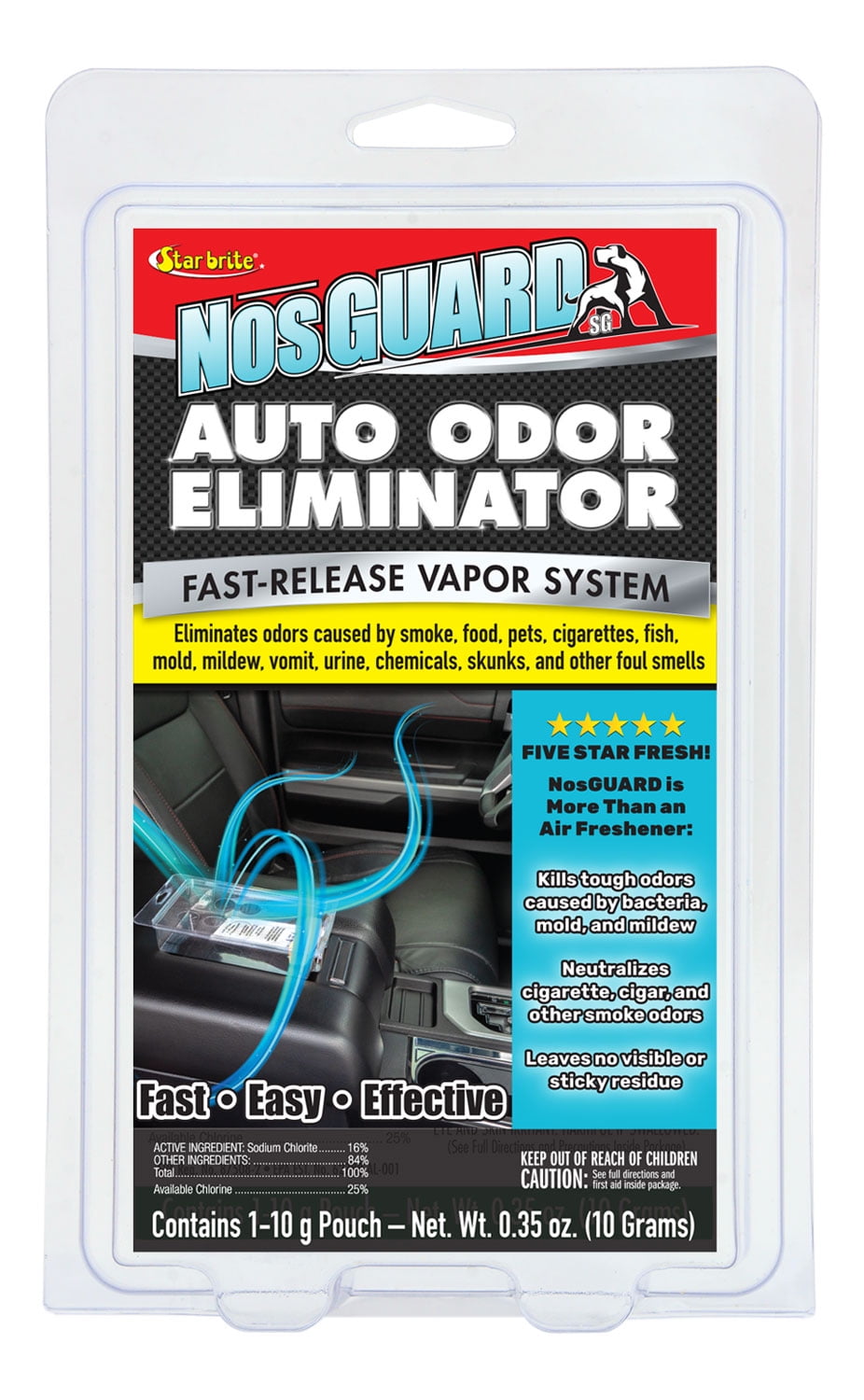 STAR BRITE Auto Odor Eliminator, Fast Release Vapor System Eliminates