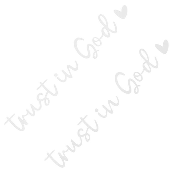 Clispeed 2Pcs Trust in God Rearview Sticker Durable White Vinyl Car Safety Decal