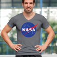 thumbnail image 4 of NASA Meatball Logo Men's V-Neck T-shirt Iconic American Astronaut Space Souvenir, 4 of 7