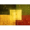 thumbnail image 1 of Ahgly Company Machine Washable Indoor Rectangle Abstract Yellow Contemporary Area Rugs, 2' x 5', 1 of 4