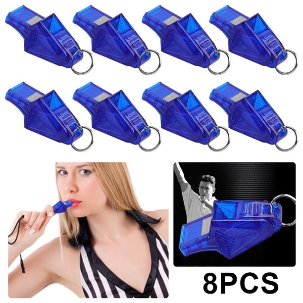 Silbatos Árbitro Silbato Plástico para Entrenamiento Competición Árbitros (oscuro) Azul