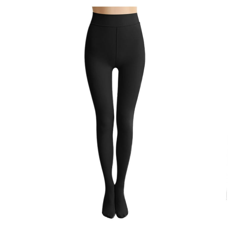 Womens High Waist Tights Ladies Elastic Solid Color Leg Bottoming