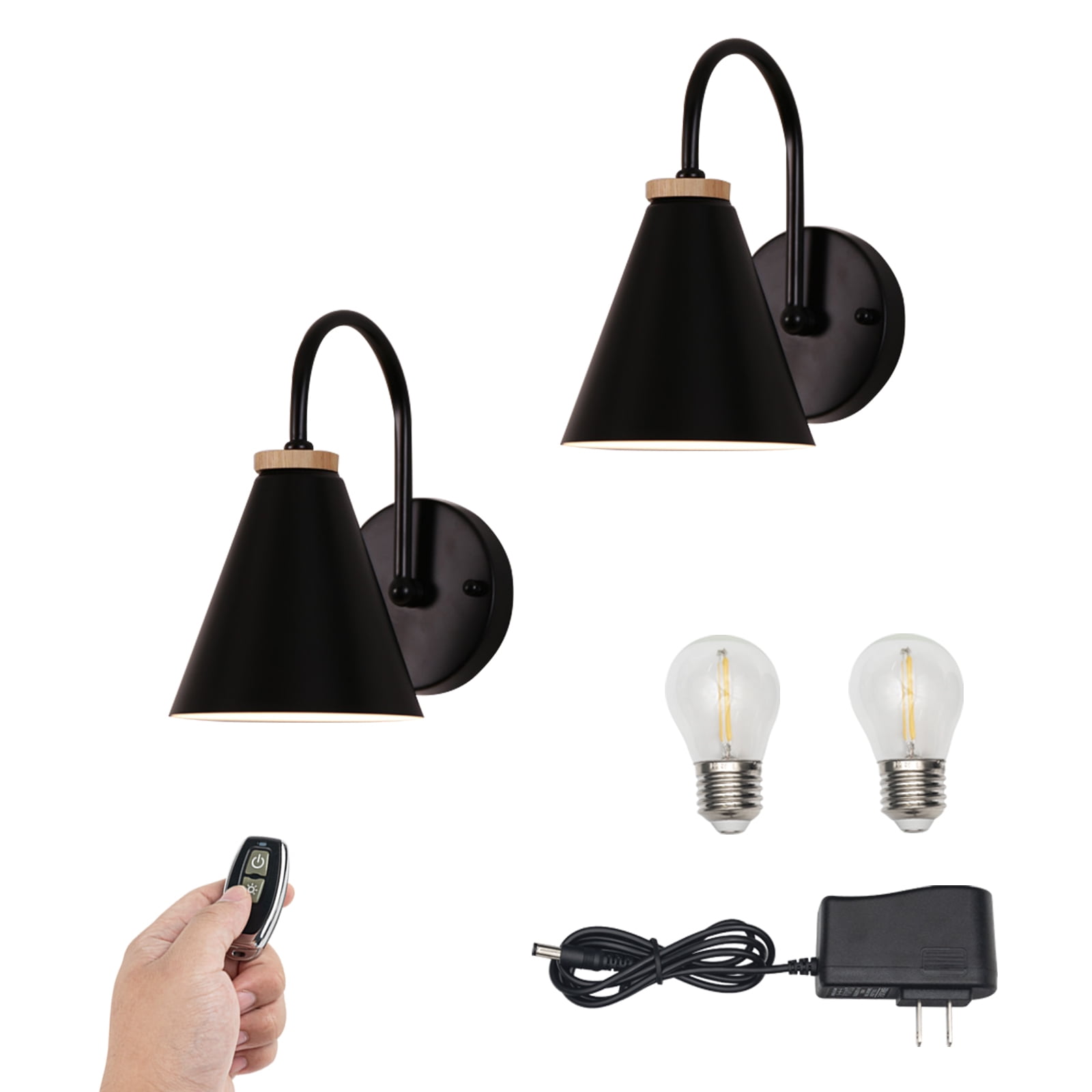 FSLiving Rechargeable Battery Run Wall Light LowVolt Safe LED Remote