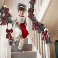 thumbnail image 3 of 6 Pieces Large Christmas Wreath Bow Buffalo Plaid Christmas Bow Pvc Plastic Bd, 3 of 5
