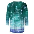 thumbnail image 5 of Lenago Womens Tops Christmas-Christmas Tree Print Fall Winter 2024 Fashion 3/4 Sleeve Round Neck Tshirt Pullover Top, Casual Comfort Fit Party Holiday Going Out Tops for Women TrendyS-2XL, 5 of 5