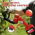 thumbnail image 4 of 24" Cordless Hedge Trimmer with Rotatable Handle, Brushless Motor Trimmers with 6.0Ah Battery, 3/4" Cutting Capacity, Lightweight & Compact Trimmer for Garden, 4 of 9