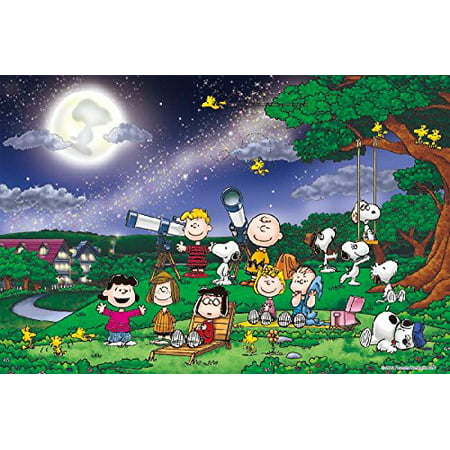 Peanuts Snoopy Under the Full Moon 1000 Pieces Jigsaw Puzzle (Finished Size: