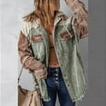 thumbnail image 1 of Mikilon Women Plus Size Winter Warm Loose Plush Personalized Printing Jacket Coat, 1 of 1
