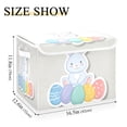 thumbnail image 3 of Foldable Fabric Storage Bin With Handle Collapsible Basket Box Storage With Lid Organizer Sticker Design Of An Easter Bunny, 3 of 7