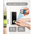 thumbnail image 4 of DESLOC B200L Fingerprint Smart Lock with Handle, Keyless Entry Door Locks, App Control, Touchscreen Keypad, 100 PIN Codes, Auto-Lock, 12-Month Battery, Emergency Power Port, IP54 Silver, 4 of 11