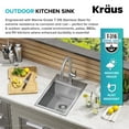 thumbnail image 4 of Kraus Kore 15 Outdoor Workstation Drop-In 16 Gauge Marine Grade T-316 Stainless Steel Single Bowl Kitchen Bar Sink with Accessories, 4 of 15