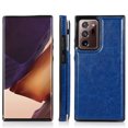 thumbnail image 2 of Wallet Case for Samsung Galaxy Note 20 Ultra with Card Holder, Back Folio Flip Premium PU Leather Kickstand Card Slots Case, Double Strong Magnetic Clasp Durable Shockproof Phone Case,Darkblue, 2 of 9