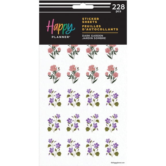 Happy Planner 10 Sheet Sticker Value Pack-Dark Garden