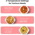 thumbnail image 4 of TEMOGU-Small Slow Cooker, 2-Quart, Free Liners Included for Easy Clean-up, Upgraded Ceramic Pot, Adjustable Temp, Nutrient Loss Reduction, Stainless Steel, Pink, Round, 4 of 4