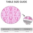 thumbnail image 6 of Pink Breast Cancer Round Fitted Tablecloth with Elastic Edge,Dining Table Cover Waterproof,Outdoor Round Tablecloth for Camping,Dining,Indoor and Outdoor, 6 of 7