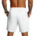 thumbnail image 4 of Havenx Plain Mesh Shorts for Men Drawstring Elastic Waist Short with Pockets Fast Dry Mesh Short Pants Breathable Lightweight Running Training Sportswear,White L, 4 of 4