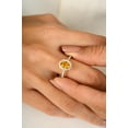 thumbnail image 2 of Citrine Rings Oval Cut Rings Engagement Ring 925 Sterling Silver Rings Yellow Gold Plated Ring Gift for mom, 2 of 5