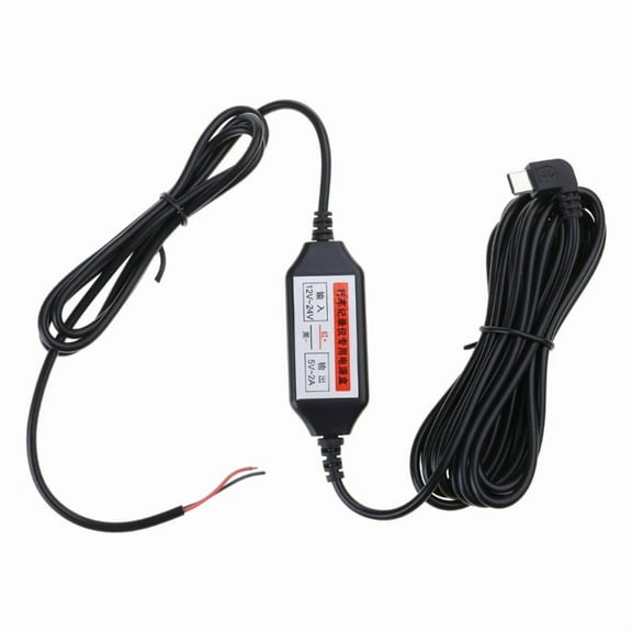 Car Charge Hardwire Cord Cable With Type-C DC 12V to 5V 2A Auto Charging for Dash Cam Camcorder Vehicle DVR