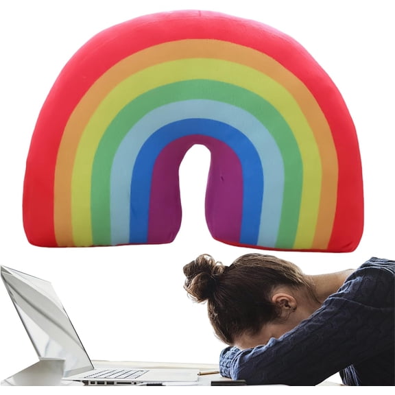 Rainbow Throw Pillow – Plush Neck Support & Cute Decorative Pillow for Bed, Chair, Car Seat, Sofa, Workplace, Nursery & Apartment(RL 1 PC)