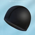 thumbnail image 4 of Vjnyvs Men's Swimming Caps High Elastic Non-Slip Breathable Nylon Swim Cap Fashion Printing Ear Protection Cap Bathing Cap for Adult, 4 of 7