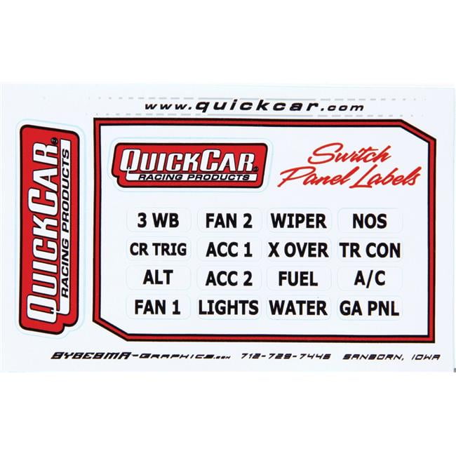 QuickCar Switch Panel Stickers Small Ignition Panels QuickCar Switch Panel Stickers Small Ignition Panels