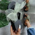 thumbnail image 1 of Sandalias Mujer Tacón inclinado Punta abierta Zapatillas con nudo de lazo Cómodos zapatos de playa Chanclas Wmkox8yii hj789, 1 of 9