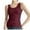 Wine, variant on Admvng Tank Tops for Women Summer Slim and Comfortable Small Size Round Neck Ribbed Top Sleeveless Cropped Top S-2XL